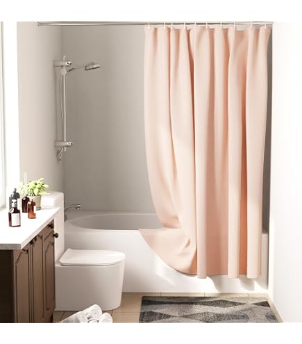 Latwerio Rideau De Douche 3D Rayures Roses – Imperméable Anti-Moisissure 180x180 Cm Avec 12 Crochets – Décor Moderne & Protection Efficace Pour Salle De Bain