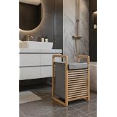 Modern Bambu &Ccedil;amaşır Kirli Sepeti Geniş Hacim 61X40 X35 cm
