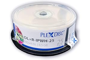 SMARTREE Optodisc PlexDisc DVD+R DL, 25 STK, 8X, 8,5GB, Double-Layer, tintenstrahlbedruckbar, matt-weiß