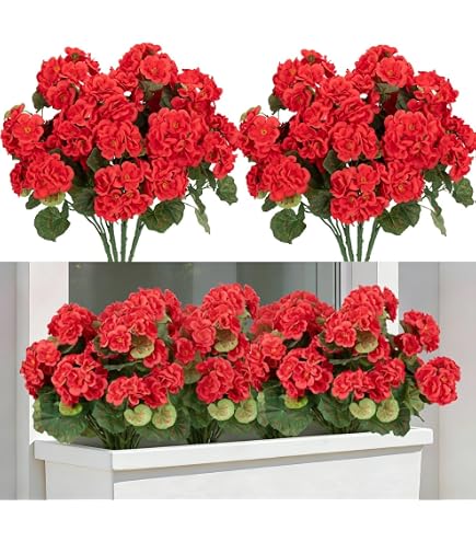 12 Pezzi Fiori Artificiali di Viola per Esterni Fiori Finti da Esterno Piante Finte Resistenti ai Raggi UV per Interni ed Esterni Decorazione per Casa Giardino Ufficio Patio Cortile Matrimonio Verande