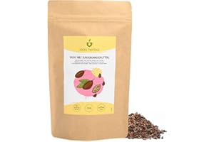 Pépites de cacao (250g), éclats de cacao cru, 100% naturel, fèves de cacao en morceaux, non traitées, vegan