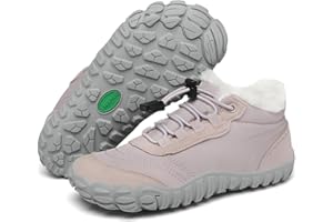 SAGUARO Barefoot Scarpe Invernali Bambini Leggeri e Antiscivolo con Foderato Caldo - Will Ⅰ, 25-36