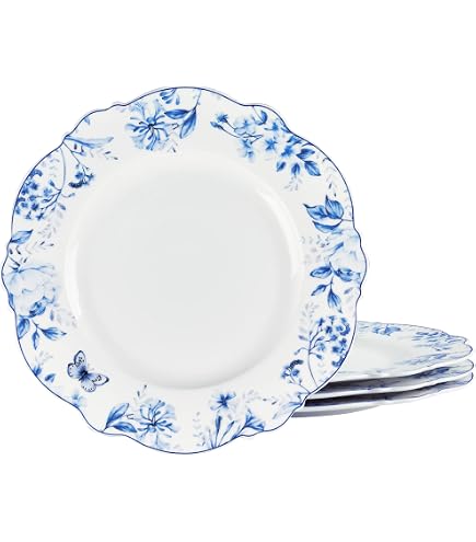 Nora Spring Vibes Teller Flach 27 Cm – Bone China Mit Floralem Schmetterlings-Design