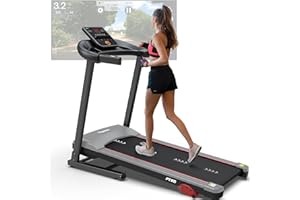 PASYOU Foldable Treadmill for Home - with Bluetooth Connectivity, Compact Treadmill with 15 Pre Programs Heart Rate Monitor Plus 44 Days Free Kinomap Membership