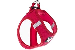 Martin Sellier Harnais Chien Mesh Haute qualité à répartition Uniforme Grand Confort Boucle Rapide Bandes réflechissantes (XL, Rouge)