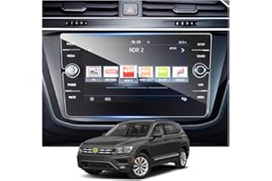 RUIYA Compatible with VW Tiguan 2 MK2 GTE Allspace 2017-2023 Screen Protector, 8" Tempered Glass Protective Film Tiguan Navigation Screen Protector HD GPS Devices Touchscreen Protective Film