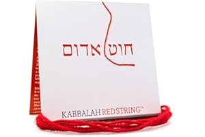 MIZZE MADE FOR LUCK Paquet de bracelets à cordes rouges de la Kabbale originale d'Israël - Corde rouge de 150 cm pour sept bracelets de protection contre le mauvais œil - Prière et instructions incluses !