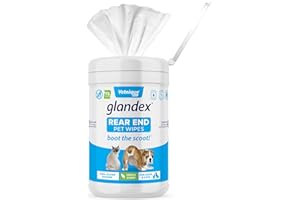 VETNIQUE Glandex® Wischtücher für Hunde, Katzen und Haustiere Reinigen desodorierende hygienische Pflegetücher für Analdrüsen (75ct Kanister)
