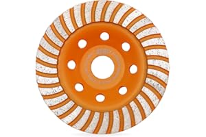 BGTEC Diamond Concrete Grinding Wheel - 125mm Angle Grinder Wheel with 22.23/15.875 Ruducer Washer for Grinding on Granite Marble Concrete Brick Masonry