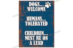 SIGNS 2 ALL Letrero de metal para colgar en la pared de la cocina, cobertizo de garaje, diseño de cueva de perro, pequeño (15 x 10 cm)