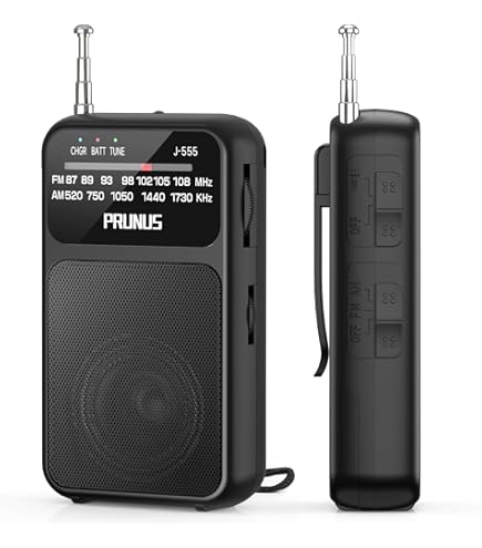 レコード RunningByte Portable AM FM Radio, LCD Display, 5 Presets