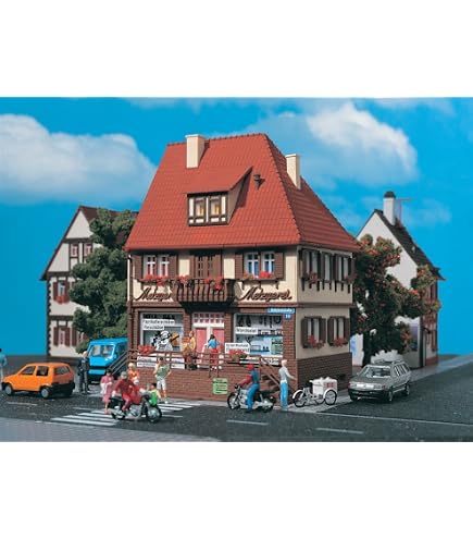 Modellino Mercato Frutta E Verdura Vollmer 43629 Scala H0 1:87 | Edificio Con Scale E Rampa Di Carico | Per Plastico Ferroviario