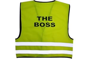 GILLICCI Kids High Visibility Hi Viz Safety Vest Top Hi Vis Baby Waistcoat Childrens Gift (Large (2-3 Years), The BOSS)