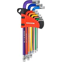 Jeu 9 Clés Torx Longues T10 à T50 – Clé Allen Torx Chromé Vanadium Anti-Rouille – Vélo, Meuble, Moto, Électronique