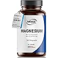 Magnesium 400mg Kapseln hochdosiert - 365 Stück (1 Jahr) 667mg je Kapsel, davon 400mg elementares Magnesium I Laborgeprüft Ve