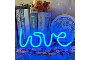 UExnkj-Y Insegne Love al Neon,Insegna al Neon Del Cuore Decorazione Murale al Neon Per Matrimoni, Feste, Soggiorni, Casa, Bar, Hotel Luci al Neon a Led Alimentate a Batteria o USB