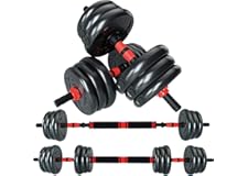 RovyFota Dumbbells Barbell Set 30KG With Connecting Rod, Dumbbells Barbell Set, Adjustable Dumbbells Set, Adjustable Lifting 