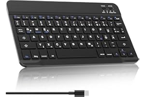 ‎SENGBIRCH SENGBIRCH Bluetooth Tastatur für iPad 11. /10. /Air/Pro/Mini/iPhone - Deutsche Tastatur für Samsung/Lenovo/Huawei/Honor/Xiaomi/Windows und Android Tablet,Ultra-dünn mit Type-c Kabel