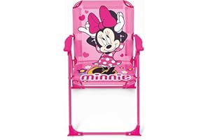 ARDITEX Silla Plegable Infantil Minnie Mouse Disney. Silla Exterior para Playa, Jardín y Terraza. Estructura Metálica, Apoyabrazos de Plástico y Asiento Lona 38 x 32 x 53 cm Rosa, WD16175