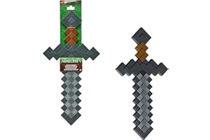 Mattel Minecraft Kampfspielzeug-Zubehörkollektion im pixeligen Design für Rollenspiele (verschiedene Styles), JCV19, [Mehrfarbig]