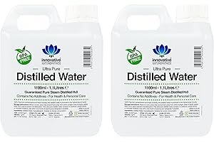 INNOVATIVE NATUROPATHICS Woda destylowana - 100% czysta para destylowana H2O - 1100 ml (2)