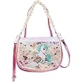 Tickles Crossbody Cartoon Unicorn Handbag Fashion Mini Satchel Bag For Kids Girls Birthday Gifts Design May Vary (Color: White; Size: 19 x 14 cm)