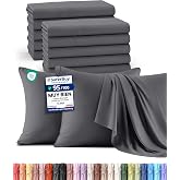 Utopia Bedding Set of 12 Pillowcases - 50 x 75 cm - Grey | Oeko-Tex Certified - Brushed Microfiber, Envelope Closure (No Inse