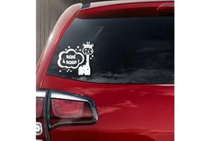 kdosublim Autocollants Bébé à Bord, Petite Girafe, Blanc