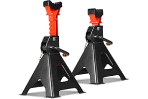 ‎ANSOBEA Ansobea Unterstellbock 3T Tragfähigkeit, Stützbock Höhenverstellbar 285-430mm, Unterstellböcke Kfz mit Sicherung, Auto PKW Abstellbock Unterstellbock Stützbock für PKW, Caravan, Wohnmobilen, 2er Set