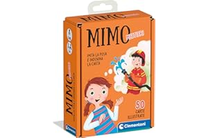 Clementoni - Mimo Mestieri, Mazzo di 50 Carte per Imitare Pose e Indovinare l'Azione, per Bambini 5+ Anni e Tutta la Famiglia, 2-6 Giocatori, Idea Regalo Made in Italy, Lingua Italiana, 16732