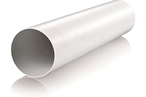 MKK Kunststoff Lüftungs Rohr Ø 150 mm 0,5 m (50 cm) PVC ABS Lüftung Rundrohr Kana...