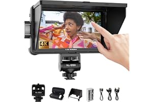 VILTROX DC-550 Monitor Da Campo 5.5 pollici 1200Nit Camera Field Monitor 4K HDMI HD 1920x1080 IPS, 3D LUT Waveform Vector Scope Monitor Esterno Fotocamera Video Monitor con Touchscreen