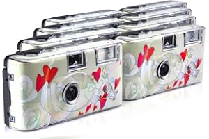 TopShot Flying Hearts Lot de 8 appareils Photo jetables pour 27 Photos avec Flash