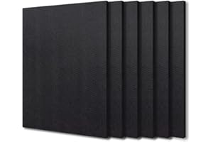 BXI Sound Absorber - 800 X 600 X 9mm 6 Pcs High Density Acoustic Absorption Panel, Sound Absorbing Panels Reduce Echo Reverb, Tackable Acoustical Felt Tiles for Ceiling and Wall Decoration