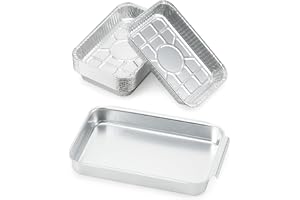 onlyfire Aluminium Catch Pan Kit för Weber Spirit 2025-serien E-210, E-325, E-435 & Genesis 2022 Gasgrillar E-435 & EPX-335, 1 st droppbricka i aluminium och 15 st dropppannor för engångsbruk