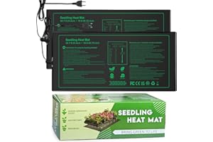 NAMOTEK Pflanzen-Heizmatte 52x24cm - wasserdichte Wärmematte zur Keimung & für Hydroponik - Langlebig, MET-Standard, EU-Stecker