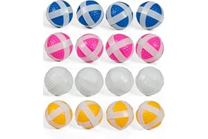 Full Swing Sports – Pack of 16 Realistic Plastic Velcro Golf Balls for Chip Off Challenge - Premium Sticky Balls for Velcro Dart Board Games - Authentic Golf Ball Design for Enhanced Game Experience