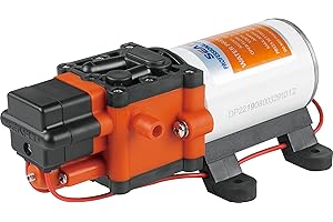 LIGHTEU, pompa a membrana a pressione dell'acqua a 2 camere DC 12V 5LPM 6,9 bar, 22s, per nautica, barche, yacht, roulotte, giardino