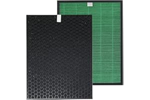 PUREBURG Replacement Filter Set Compatible with Coway Airmega 150 Air Purifier, AP-1019C,H13 HEPA + Activated Carbon Air Clean Dust VOCs PM2.5