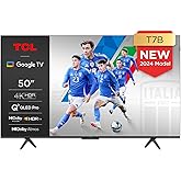 TCL 50T7B, TV QLED 50”, 4K Ultra HD, Google TV (Dolby Vision & Atmos, Controllo vocale hands-free, compatibile con Google ass