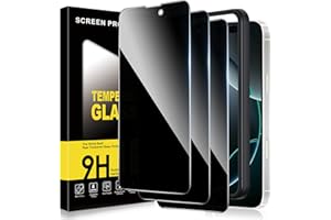 ZhuoFan Sichtschutz für iPhone 16 Pro Panzer Schutz Glas,Privacy Schutzfolie Displayschutz,Anti-Spy 10H Härte Folie Schutzglas Blickschutz mit Rahmen Positionierhilfe,Bläschenfrei,3 Stück