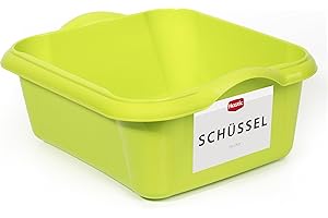 Hastic Waschschüssel Plastik 14L - Spülschüssel Rechteckig - Abwaschschüssel - Kunststoffschüssel - Plastikschüssel - Spühlschüssel - Universalschüssel