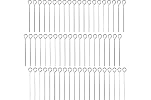 HARIENDNY 200 PCS Mini Metal Beading Wire Eyepins - Stainless Steel Open Eye Head Pins for Jewelry Bracelet Decorative Accessories