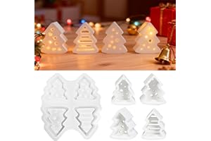 TAECHALINGO Silikonformen Gießformen Weihnachten, silikonformen gießformen weihnachten tannenbaum,Silikon Gießform Kerzenform Weihnachten, Gussformen für Gips Epoxidharz Formen Tannenbaum DIY