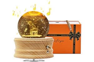 Sentasi Spieluhr Kristallkugel 3D, Spieluhren Warmlichtprojektion und um 360° Drehbare, Musical Box für Kinder/Erwachsene/Geburtstag/Mama
