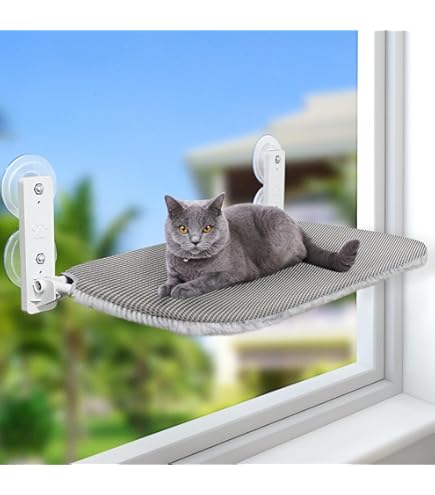 Draadloze Opvouwbare Kattenraamzitstok, Kattenhangmat Voor Raam En Muur Met 4 Zuignappen Stevig Setal Frame Voor Glazen Ramen En Binnenmuren