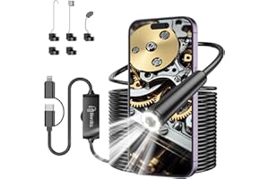 Endoskopowe kamery inspekcyjne, 1920P HD Ferdiiz Boroskop, półsztywna kamera inspekcyjna 10 m z 8 regulowanymi diodami LED, wodoodporna kamera spustowa IP67, gadżety do iOS9+ Android 6+