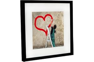 BD ART Kwadratowa ramka na zdjęcia 28 x 28 cm, z passe-partout, 20 x 20 cm, czarna