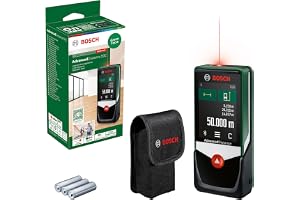 laseravståndsmätare AdvancedDistance 50C (exakt avståndsmätning upp till 50 m, pekskärm, mätfunktioner med inbyggd hjäl