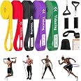 GRIFEMA 5 Bandes Élastiques Fitness - 5 Niveaux Résistance - Yoga, Pilates, Musculation - Sac Inclus